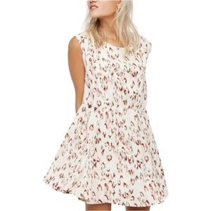 FREE PEOPLE Fake‎ Love Sleeveless Open Back Mini Dress in Ivory Combo